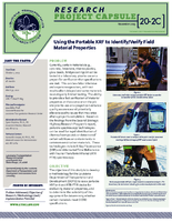 Using the Portable XRF to IdentifyVerify Field Material Properties Research Project Capsule