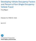 Developing Vehicle Occupancy Factors and Percent of NonSingle Occupancy Vehicle Travel