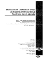 Prediction of destination entry and retrieval times using keystrokelevel models