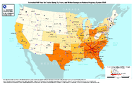 Estimated FAF Flow for Trucks Going To From and Within Georgia on National Highway System 2050