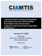 Automated Path Tracking and Mapping for Economical RealTime and KnowledgeBased Roller Control in Pavement Compaction Operations Phase I Algorithm Development