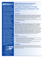 A Study of Prevalence of Sleep Apnea Among Commercial Truck Drivers Brief