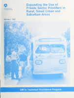 Expanding the Use of Private Sector Providers in Rural Small Urban and Suburban Areas