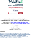 Synthesis of Research Results and Technology Trends to Inform Policies for Smart Mobility of People and Goods Phase 2