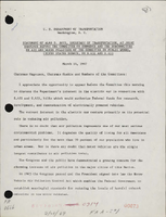 Statement of Alan S Boyd Secretary of Transportation at Joint Hearings Before the Committee on Commerce and the Subcommittee on Air and Water Pollution of the Committee on Public Works United States Senate on S 451 and S 453 Washington DC