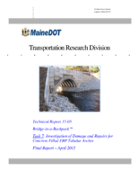 BridgeinaBackpackTM Task 7  investigation of damage and repairs for concrete filled FRP tubular arches
