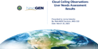Cloud Ceiling Observations User Needs Assessment Results