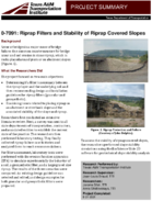 Riprap Filters and Stability of Riprap Covered Slopes Project Summary