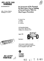 An Assessment of the Potential for Neck Injury Due to Padding of Aircraft Interior Walls for Head Impact Protection