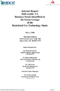 Altarum Restricted Use Technology Study Interim Report Deliverable 33 Business Needs Identified by the Focus Groups of the Restricted Use Technology Study