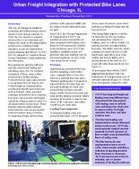 Urban Freight Integration with Protected Bike Lanes Chicago IL Noteworthy Practice