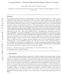 Average Distance of Random Bipartite Matching in Discrete Networks