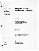 Analytical Sensor Redundancy Assessment