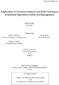 Application of Advanced Analytic and Risk Techniques to Railroad Operations Safety and Management