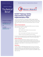 NJDOT Highway Safety Improvement Program Implementation Plan Brief