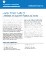 Local Road Safety A Framework for Local Safety Programs and Policies