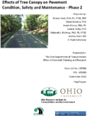 Effects of Tree Canopy on Pavement Condition Safety and Maintenance  Phase 2