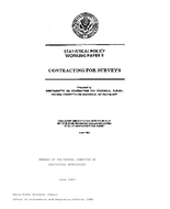 Statistical Policy Working Paper 9 Contracting for Surveys