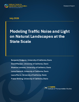 Modeling Traffic Noise and Light on Natural Landscapes at the State Scale
