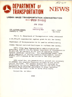 Department of Transportation News Urban Mass Transportation Administration DOT0569