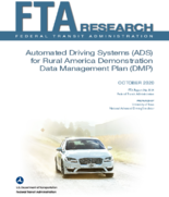 Automated Driving Systems ADS for Rural America Demonstration Data Management Plan DMP