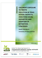 Childrens Exposure to Traffic Pollution in Texas School Districts Analyzing Social Disparities and Adoption of Mitigation Strategies