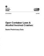 Open Container Laws and Alcohol Involved Crashes Some Preliminary Data