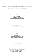Correlation of Composition with Rheology and Durability of Asphalts