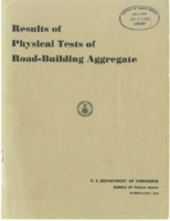 Results of physical tests of roadbuilding aggregate