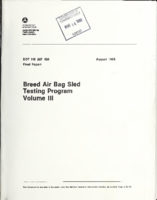 Breed Air Bag Sled Testing Program Volume III