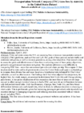 Setting TNC Policies to Increase Sustainability supporting datasets