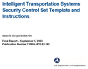 Intelligent Transportation Systems Security Control Set Template and Instructions