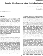 Modeling Driver Response to Lead Vehicle Decelerating
