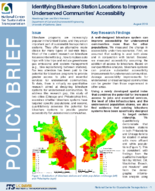 Identifying Bikeshare Station Locations to Improve Underserved Communities Accessibility Research Brief