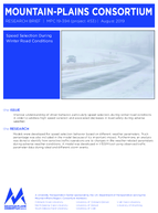 Speed Selection during Winter Road Conditions Research Brief