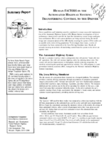 Human Factors in the Automated Highway System Transferring Control to the Driver