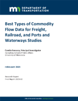 Best Types of Commodity Flow Data for Freight Railroad and Ports and Waterways Studies