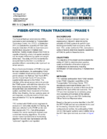 Fiber Optic Train Tracking  Phase 1 Research Brief