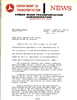 Department of Transportation News Urban Mass Transportation Administration UMTA 7716 UMTA Holds Seminars on Transit Uniform System of Accounts