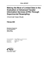 Making the most of limited data in the evaluation of advanced traveler information services ATIS through experimental resampling  Cincinnati case study