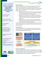 Project Summary RealTime Integration of Arrow Board Messages into Traveler Information Systems