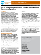 Working With Autonomous Trucks To Improve Routine Maintenance Operations Research Brief