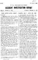 Investigation of Aircraft Accident CONSOLIDATED VALTEE AIRCRAFT PASADENA CALIFORNIA 19500428