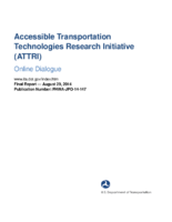 Accessible Transportation Technologies Research Initiative ATTRI Online Dialogue