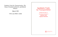 Synthetic Fuels for Transportation Background Paper 1  The Future Potential of Electric and Hybrid Vehicles
