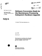 Software Conversion Study for the Maintenance Processing Subsystem Hardware Upgrade