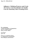 Influence of Refining Processes and Crude Oil Sources Used in Colorado on Results From the Hamburg WheelTracking Device