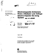 Electromagnetic Emissions From a Modular Low Voltage ElectroImpulse DeIcing EIDI System