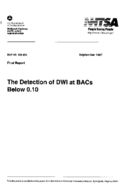 The Detection of DWI at BACs below 010
