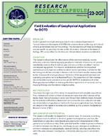 Field Evaluation of Geophysical Applications for DOTD Project Capsule